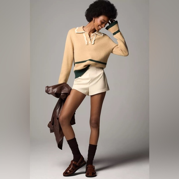 NWT Size M - Anthropologie Maeve Scallop Collared Sweater - Picture 7 of 15